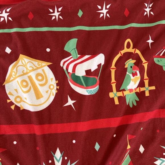2020 Disney Parks Mickey Mouse Christmas Happy Holidays Throw Blanket 60” X 72” - Picture 3 of 6
